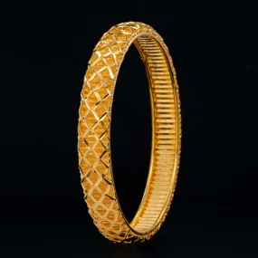 24CT HEAVY GOLD PLATED BOHO STYLE BANGLE PGB9-052