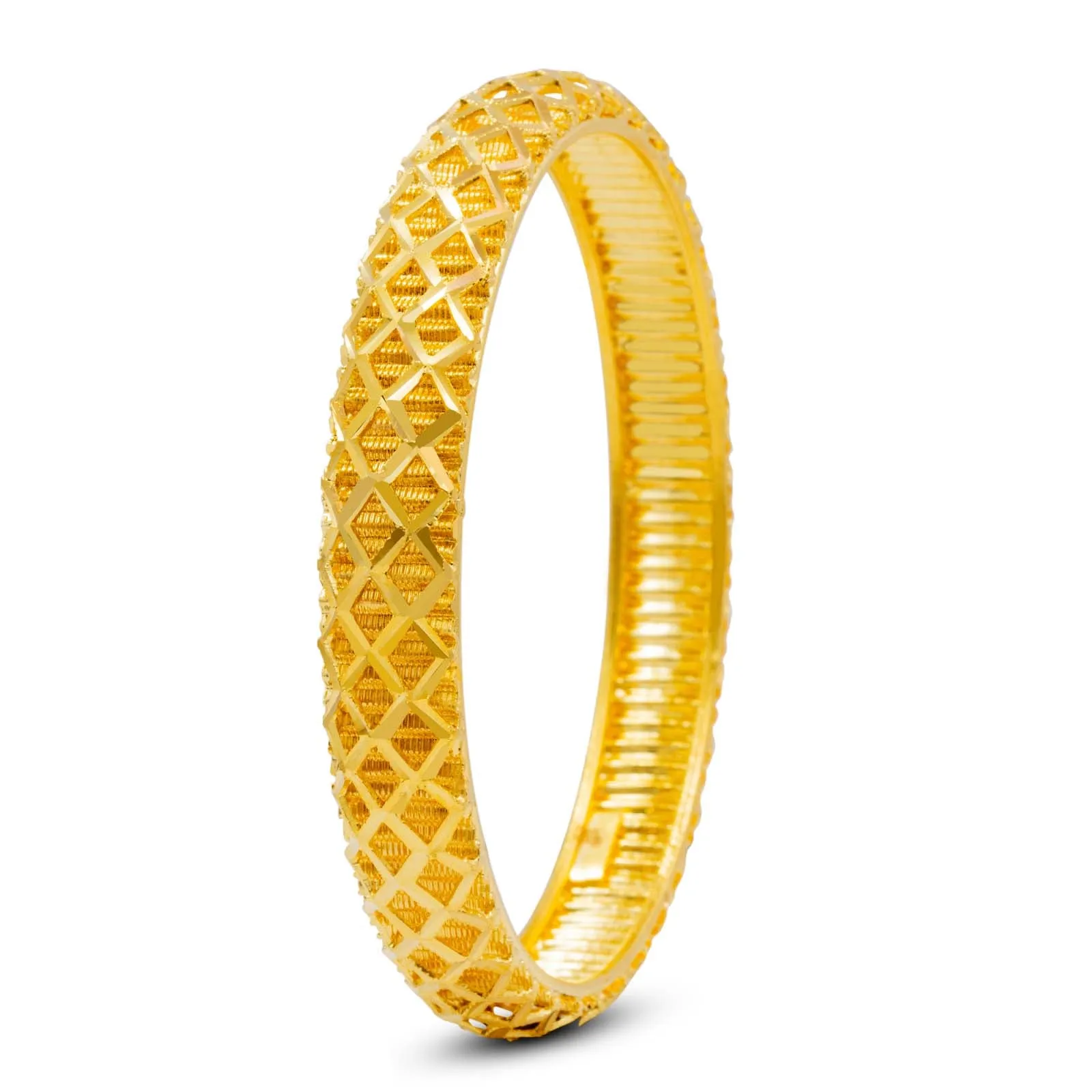 24CT HEAVY GOLD PLATED BOHO STYLE BANGLE PGB9-052