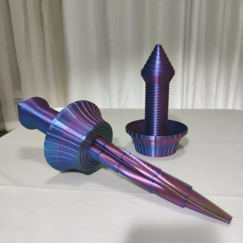 3D Printed Retractable Spiral Sword