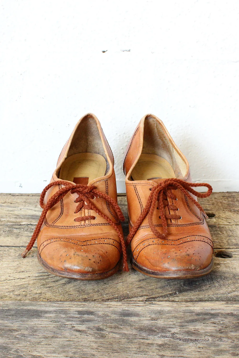 70s Heeled Oxfords 9