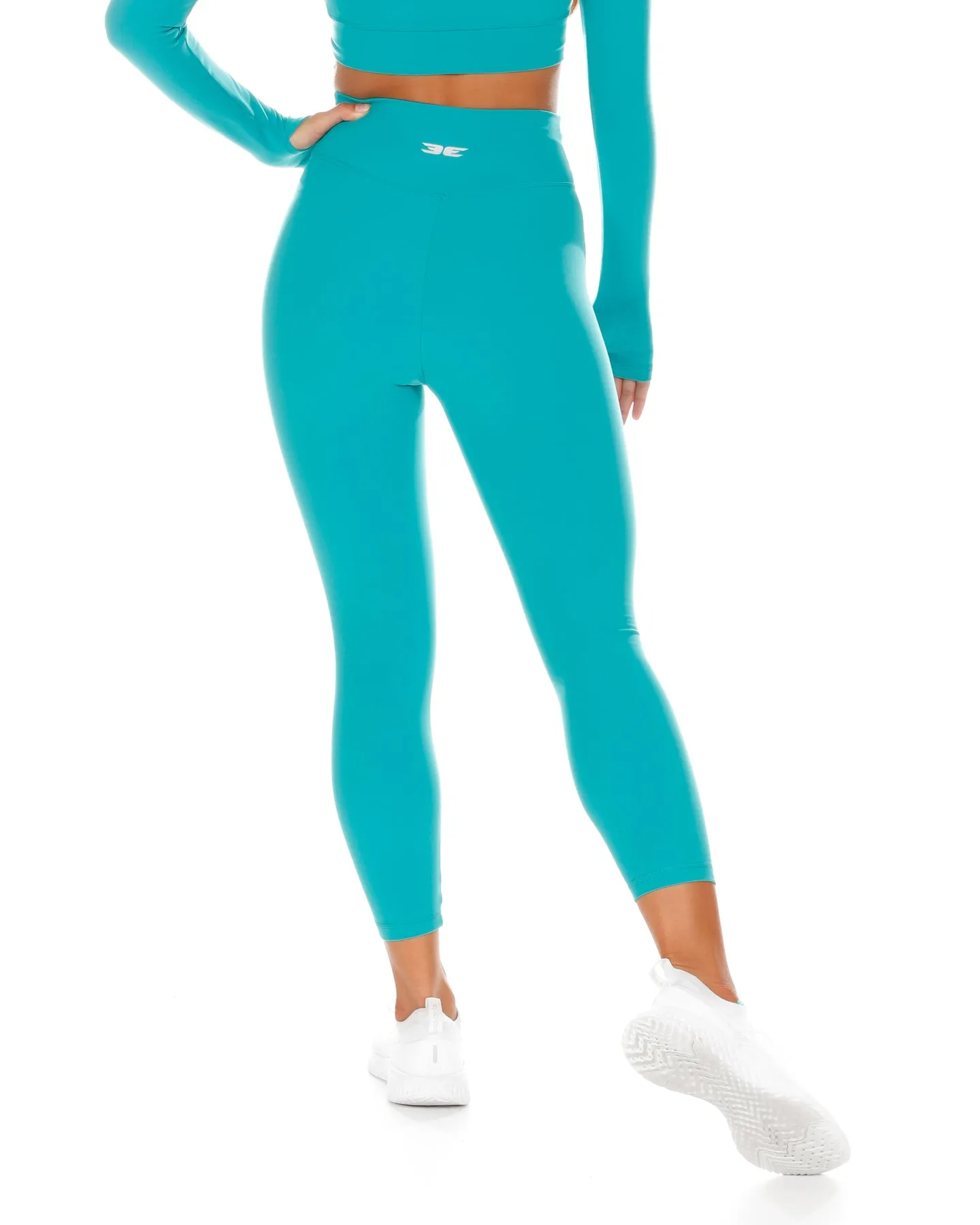 7/8 Cross Over Leggings - Teal