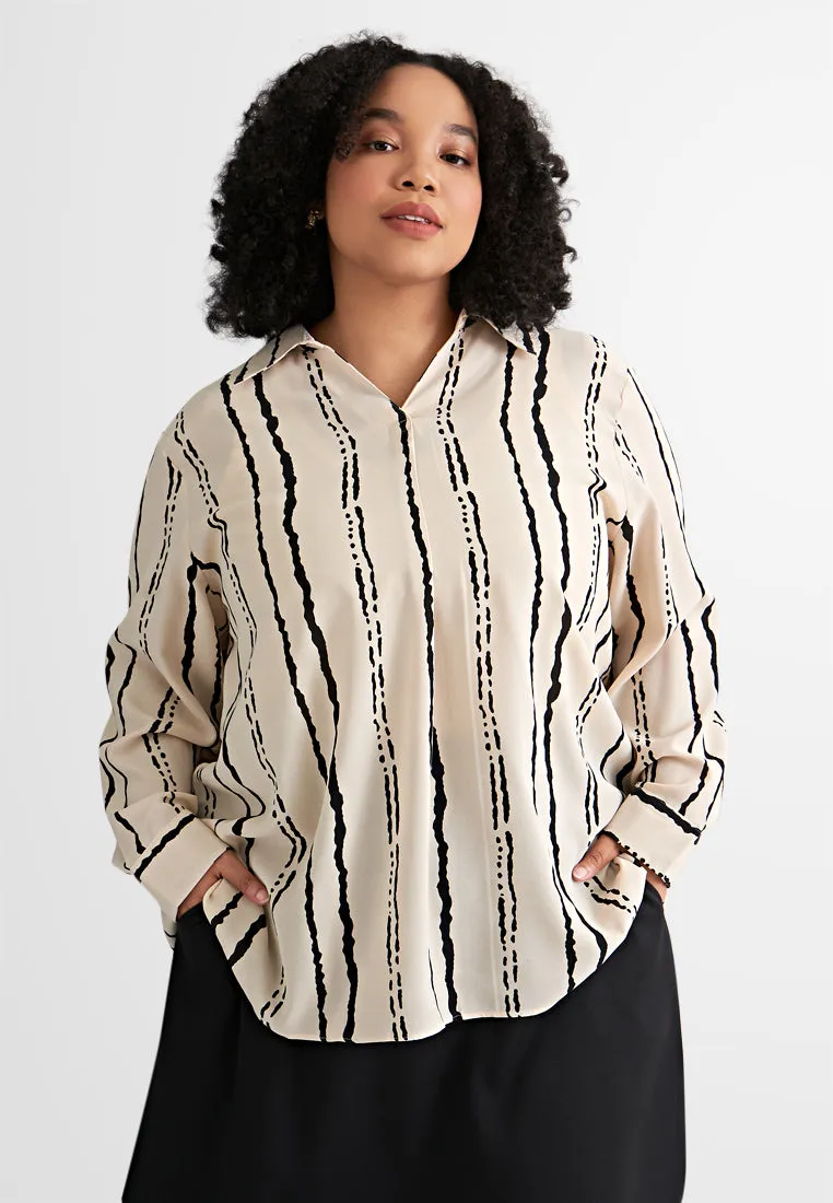 Addison Collar Printed Blouse