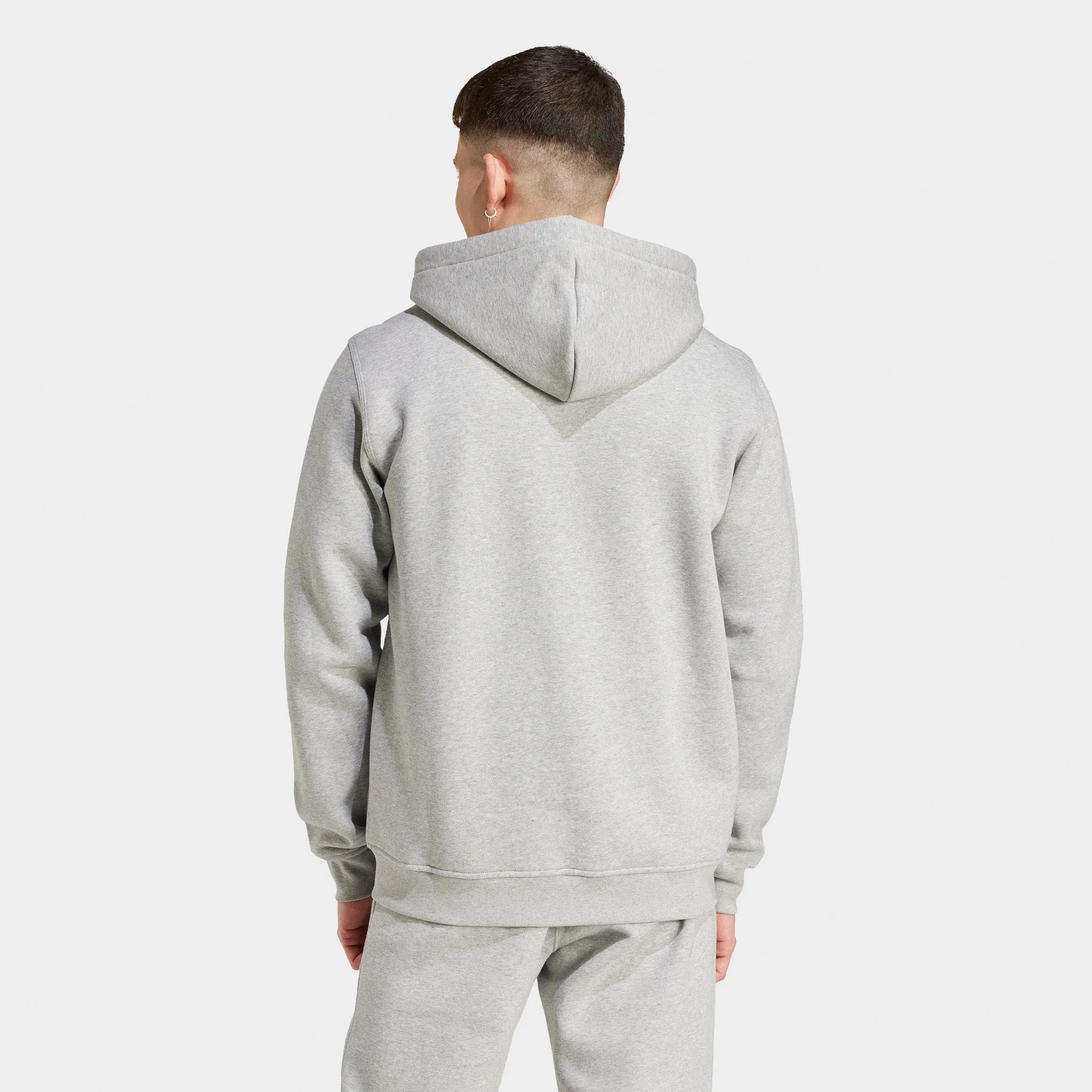 adidas Essential Full-Zip Hoodie / Medium Grey Heather