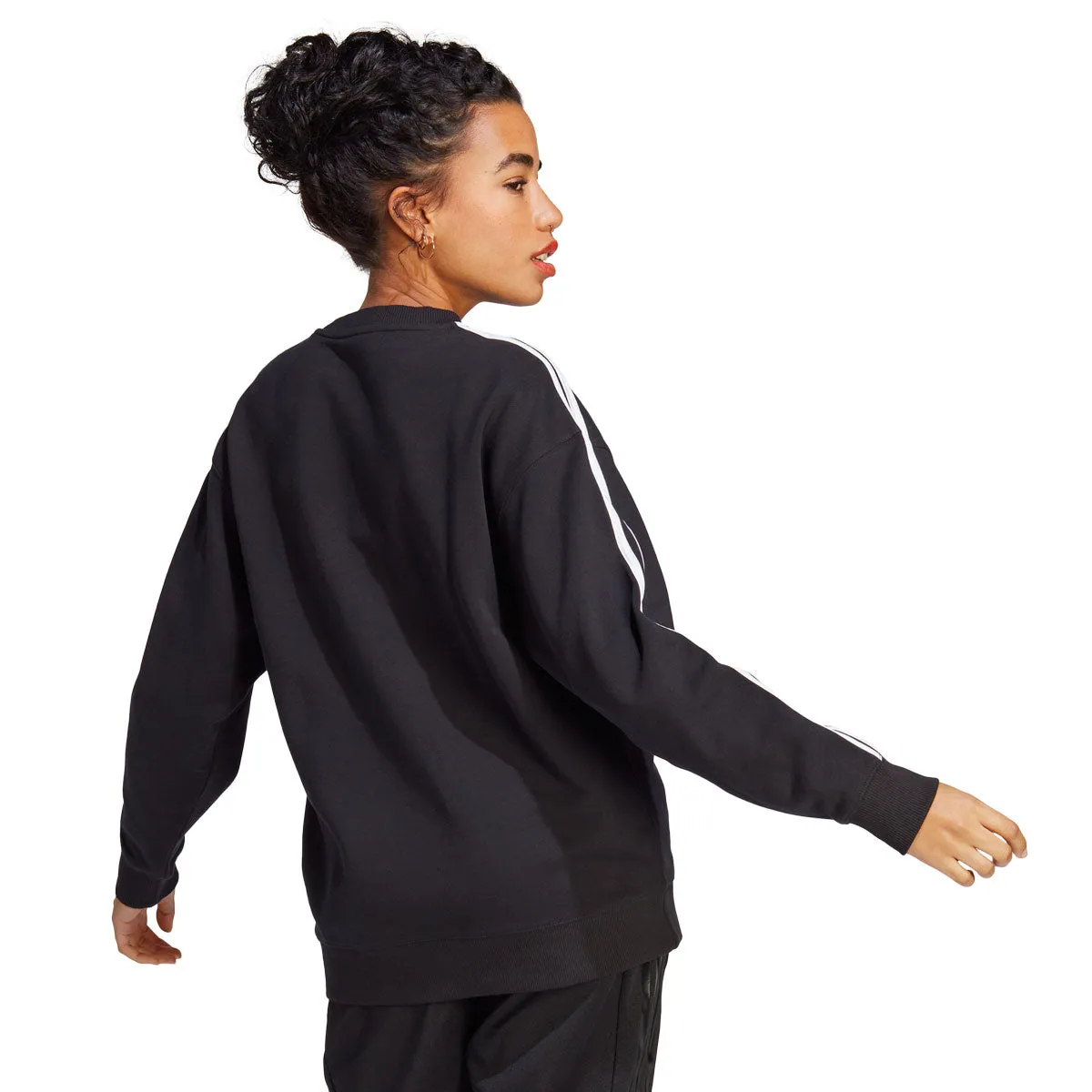 adidas Essentials 3 Stripes Sweatshirt - Womens - Black/White