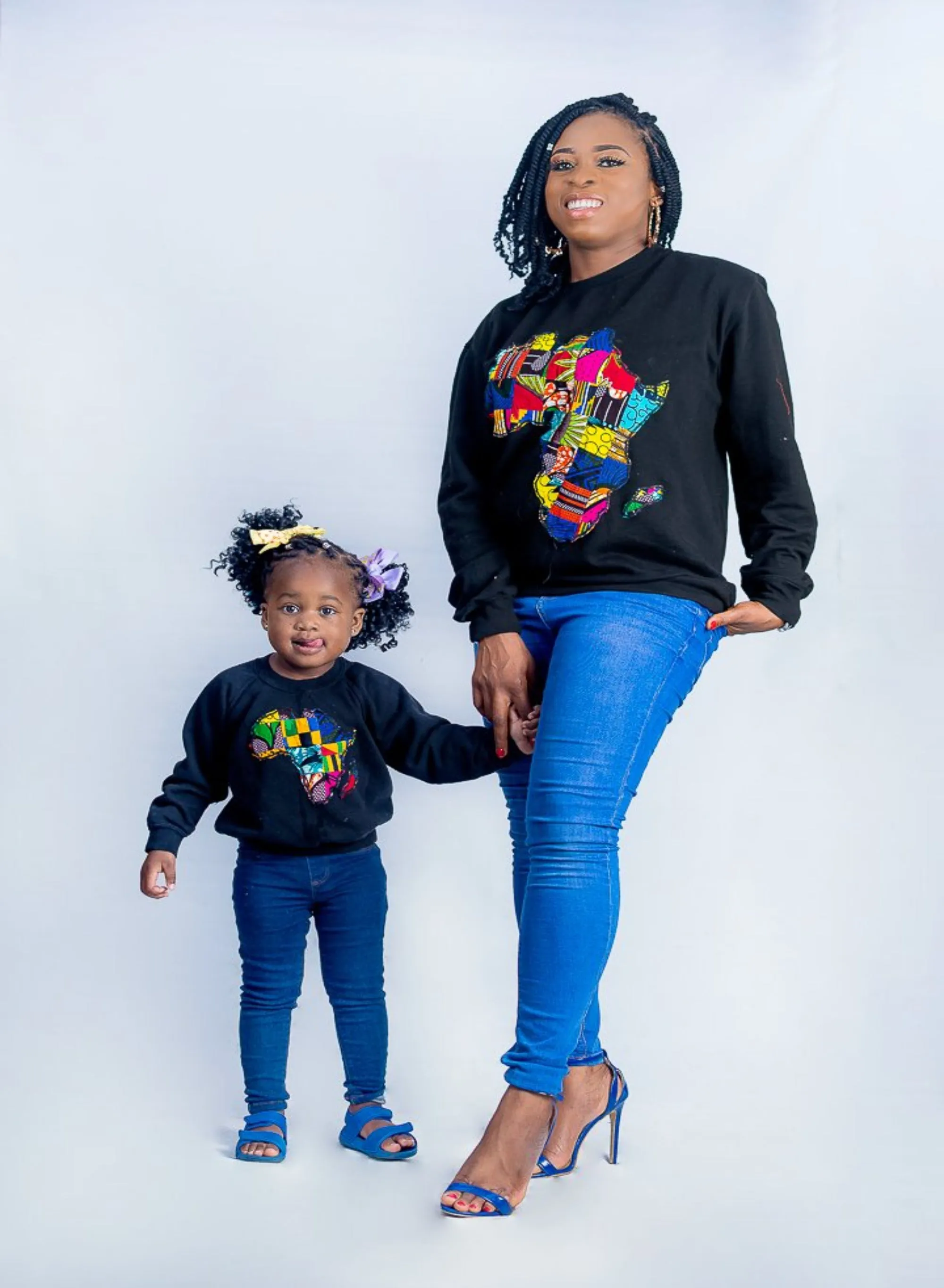 African Map Black Kids Sweatshirt