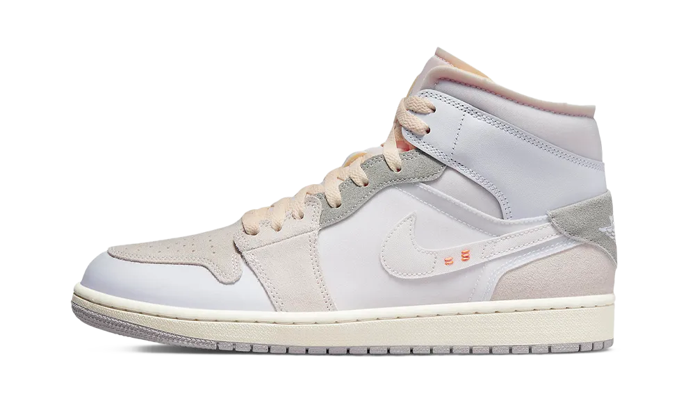 Air Jordan 1 Mid SE Craft Inside Out White Grey