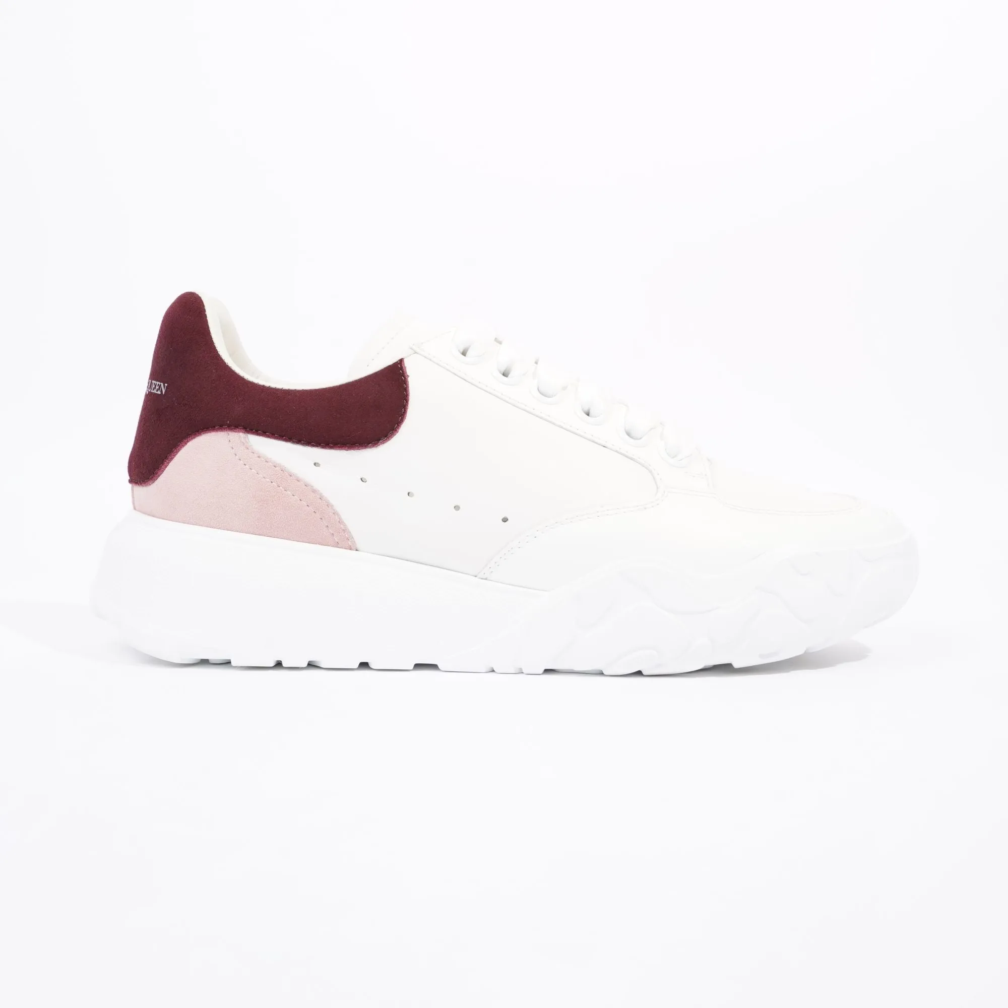 Alexander McQueen Womens Court Sneaker Burgundy Tab EU 37 / UK 4