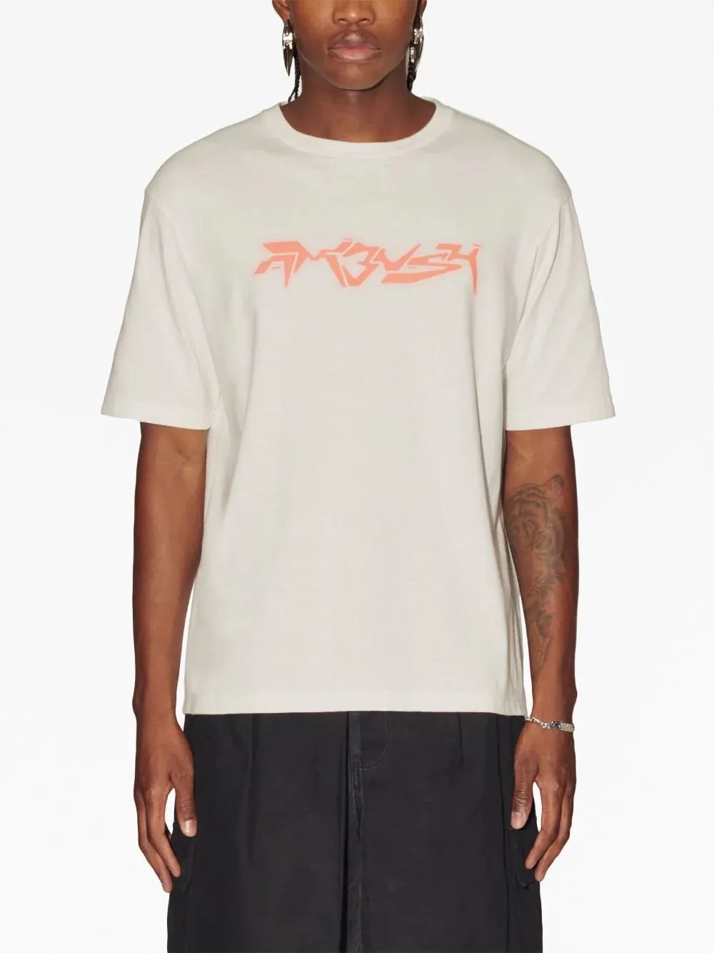 AMBUSH Neon Graphic T-Shirt Blanc De Blanc Flam