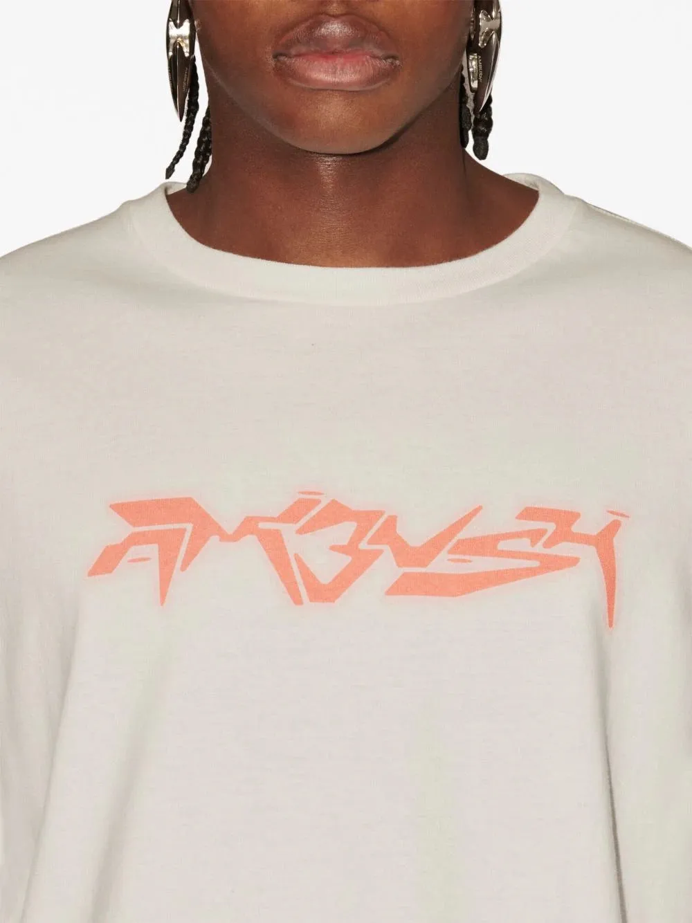 AMBUSH Neon Graphic T-Shirt Blanc De Blanc Flam