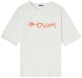 AMBUSH Neon Graphic T-Shirt Blanc De Blanc Flam