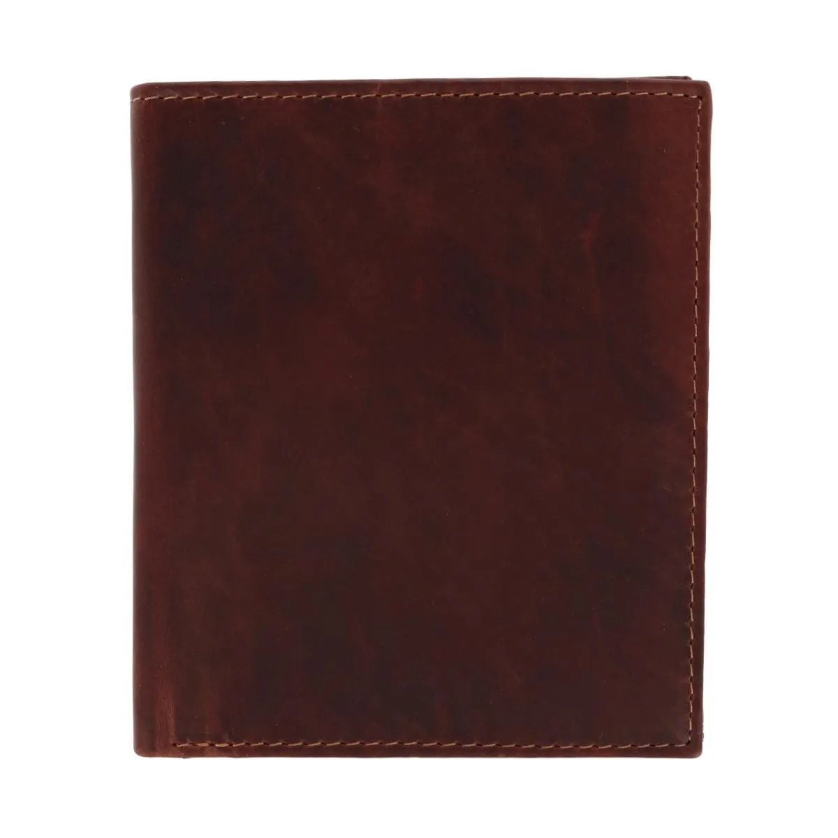 American Bison Men's Oil Pull Up Leather Hipster Wallet