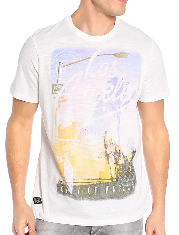 Angels LA Motif T-shirt in Ivory - South Shore