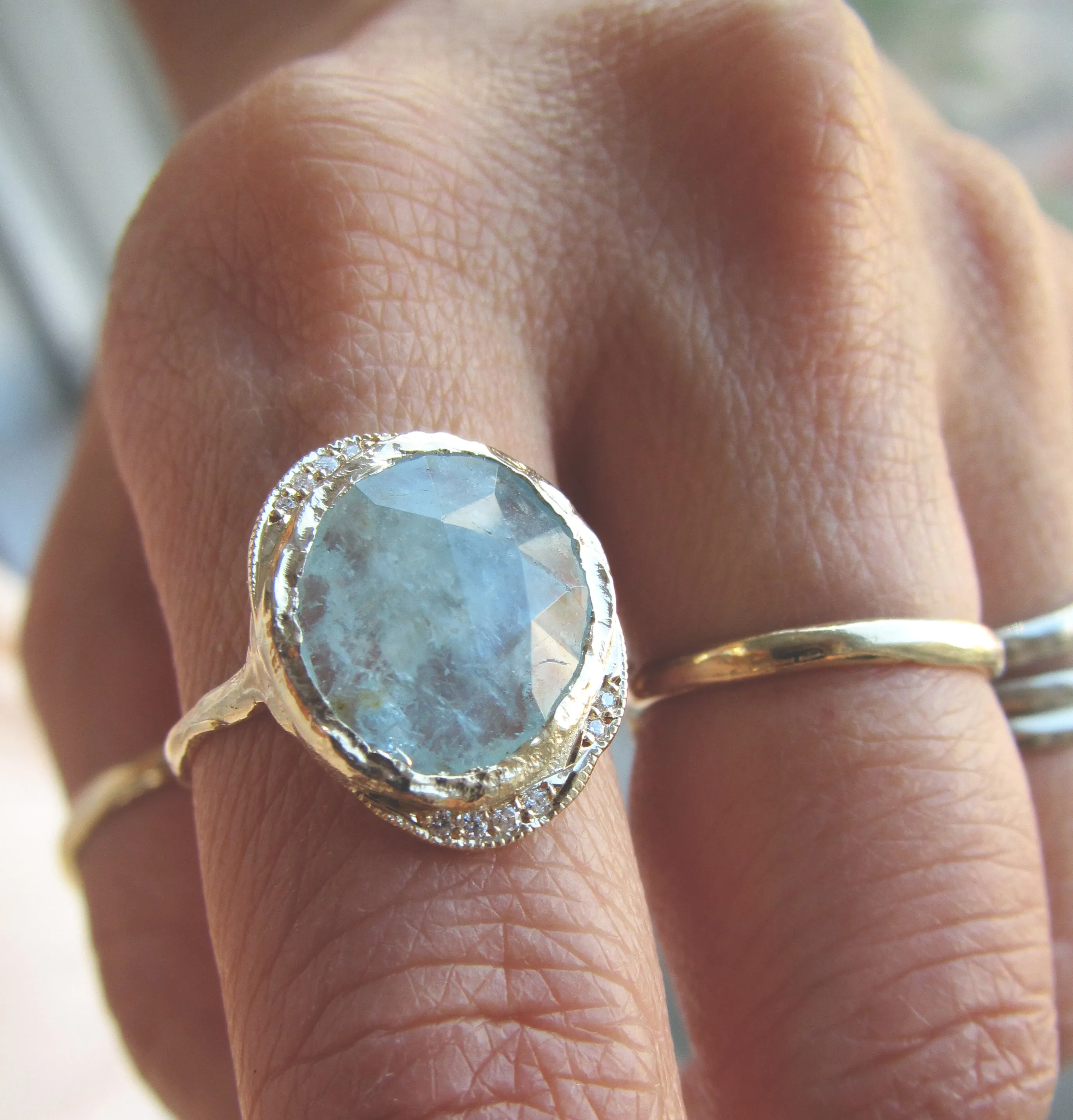 Aquamarine Hidden Cove Ring