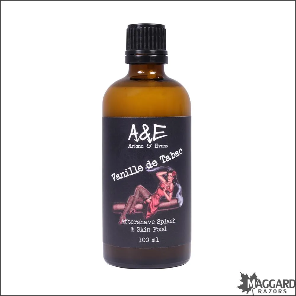 Ariana and Evans Vanille de Tabac Aftershave Splash and Skin Food, 100ml