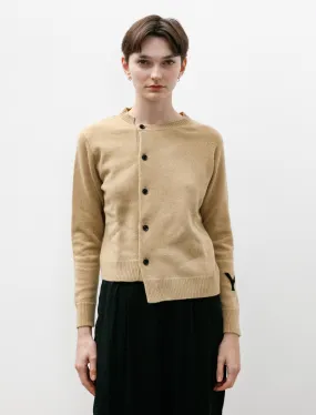 Asymmetry Y's Cardigan Beige