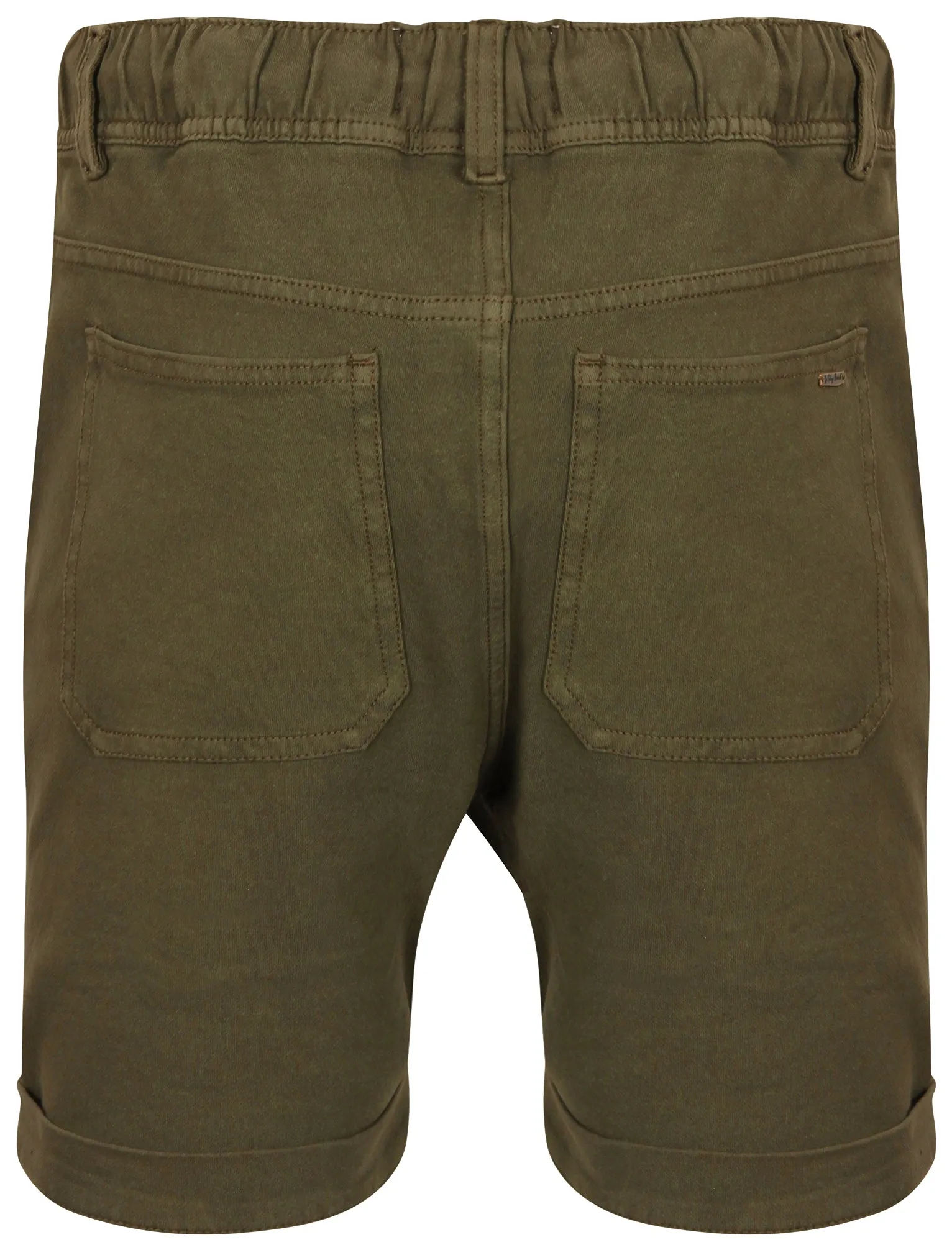 Atlas Knitted Denim Shorts in Khaki - Tokyo Laundry