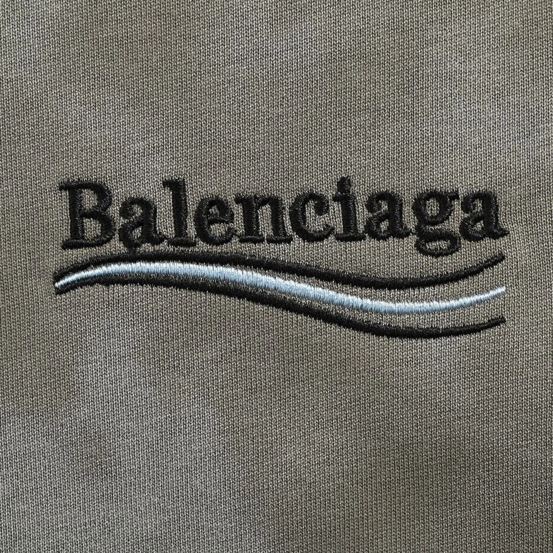 Balenciaga Tie-Dye Logo T-Shirt (Grey)