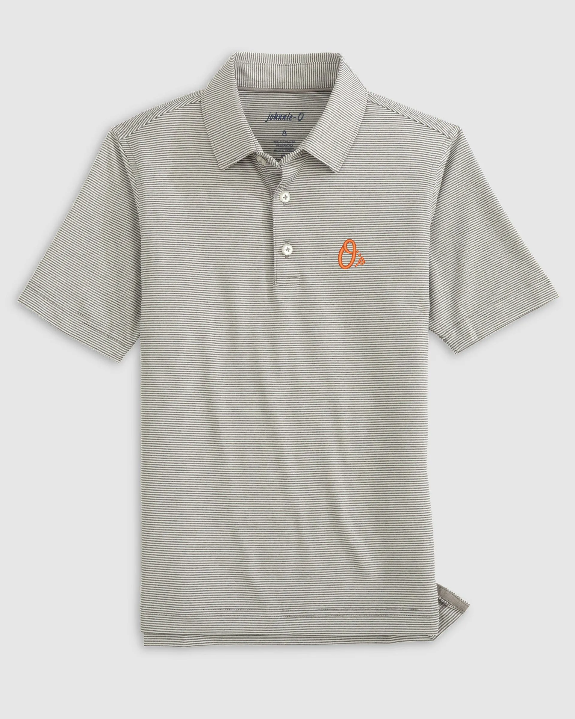 Baltimore Orioles Lyndonn Jr. Striped Jersey Performance Polo