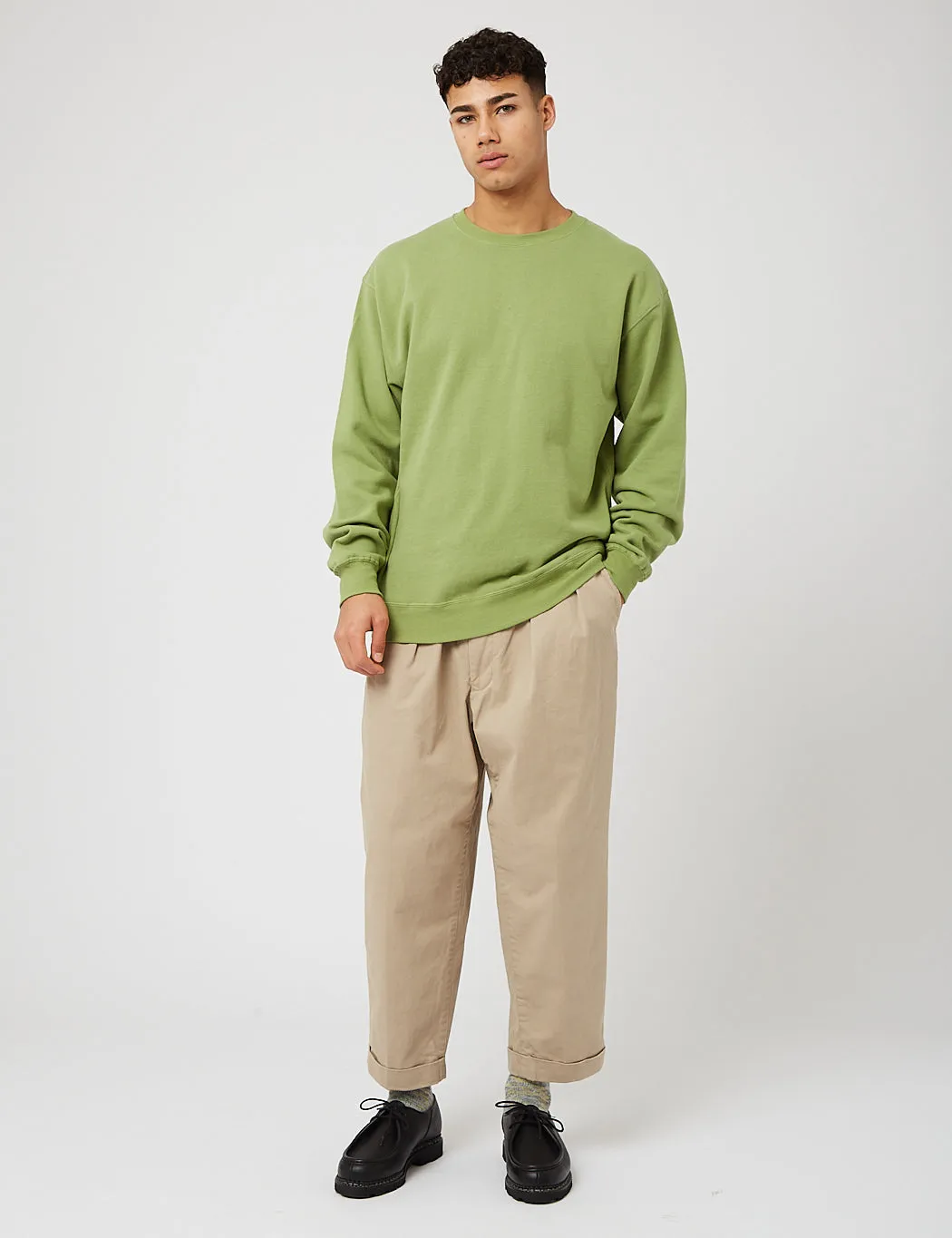 Beams Plus Crew Sweatshirt - Green