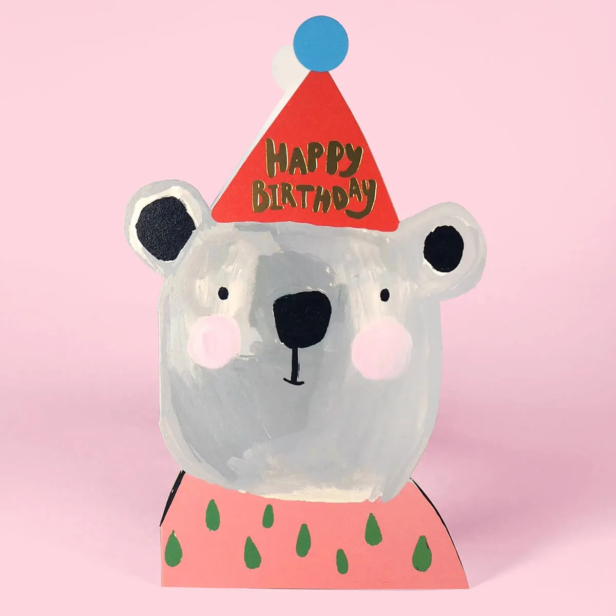 Bear Shaped Greetings Card by Eleanor Bowmer