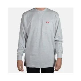 Ben Davis Heavy Duty Long Sleeve Pocket T-Shirt Ash Grey 933