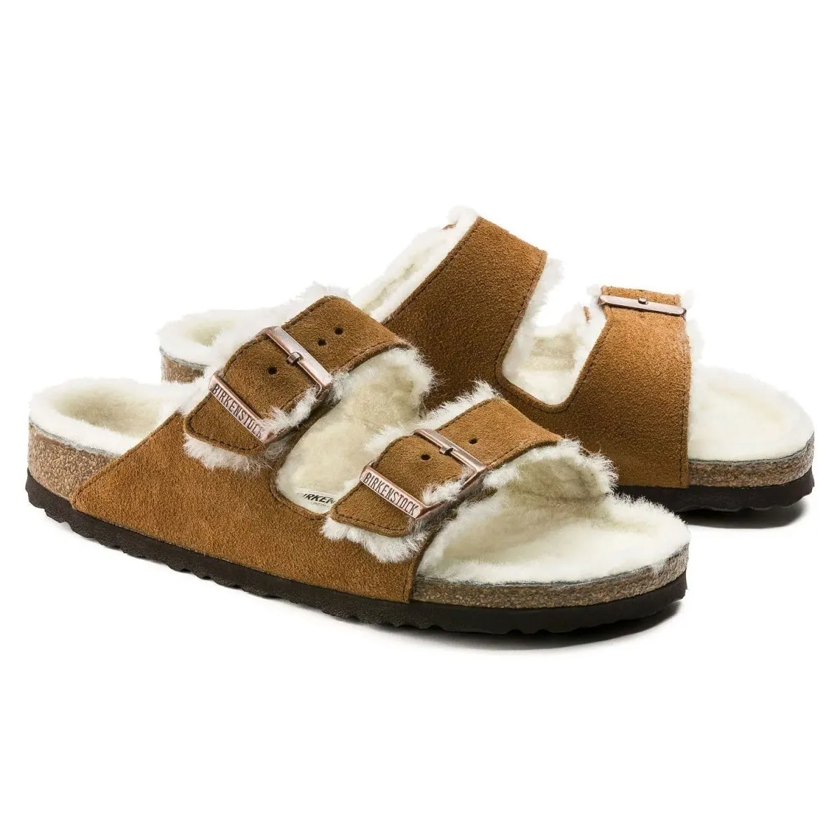 Birkenstock Men's Arizona Shearling Mink Suede