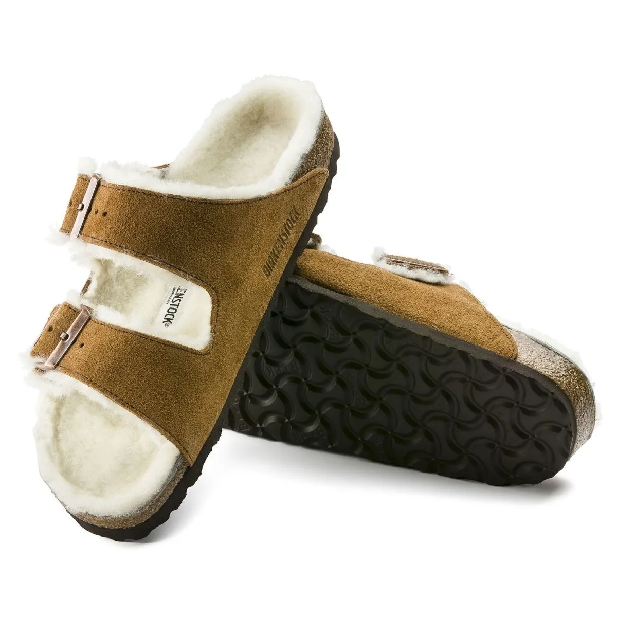 Birkenstock Men's Arizona Shearling Mink Suede