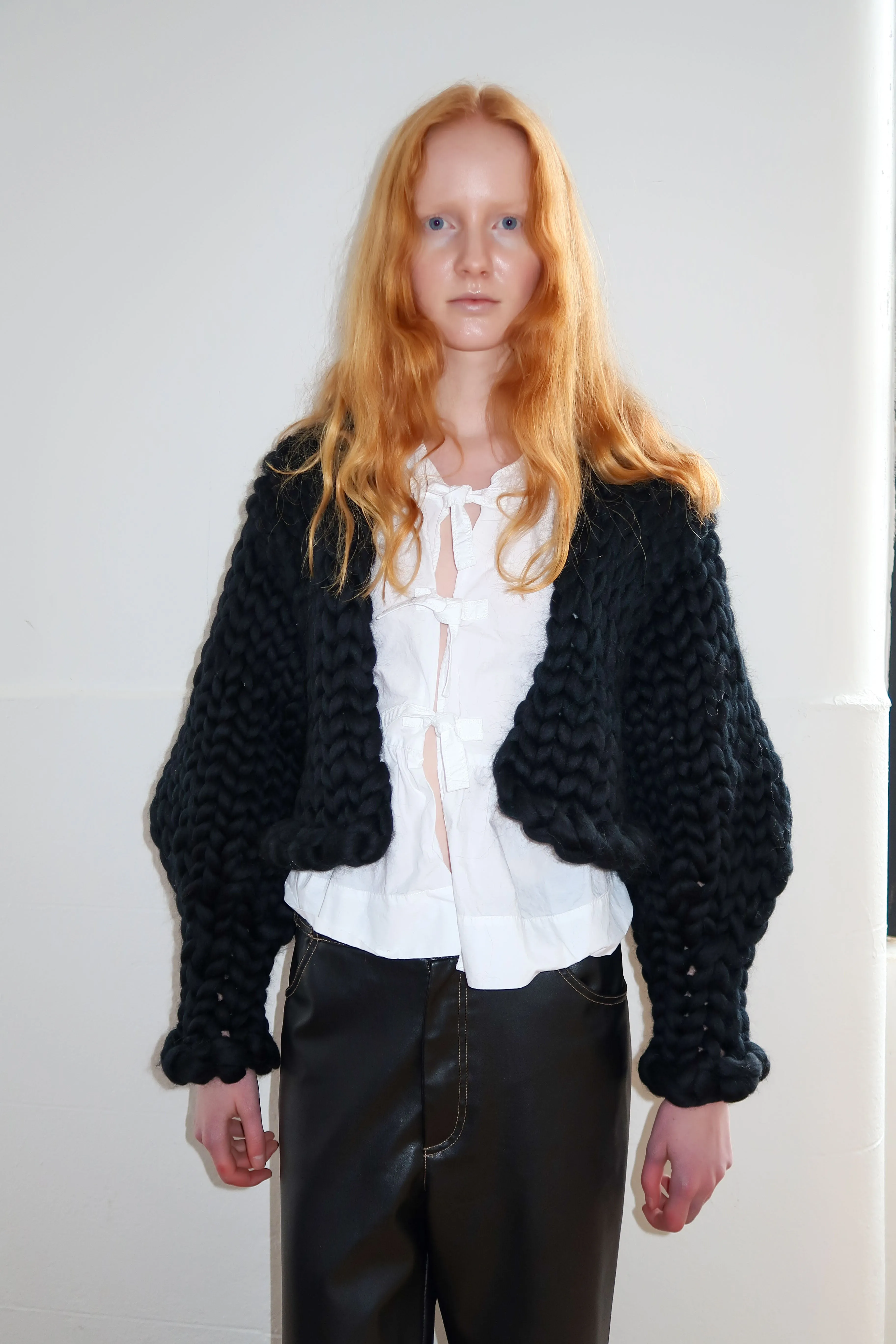 Black Colossal Knit Cardigan