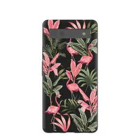 Black Flamingo Party Google Pixel 6a Case