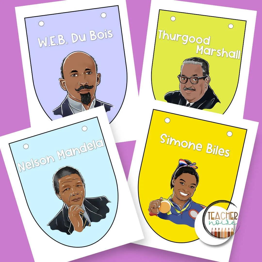 Black History Garland | Printable Teacher Resource | Teacher Noire