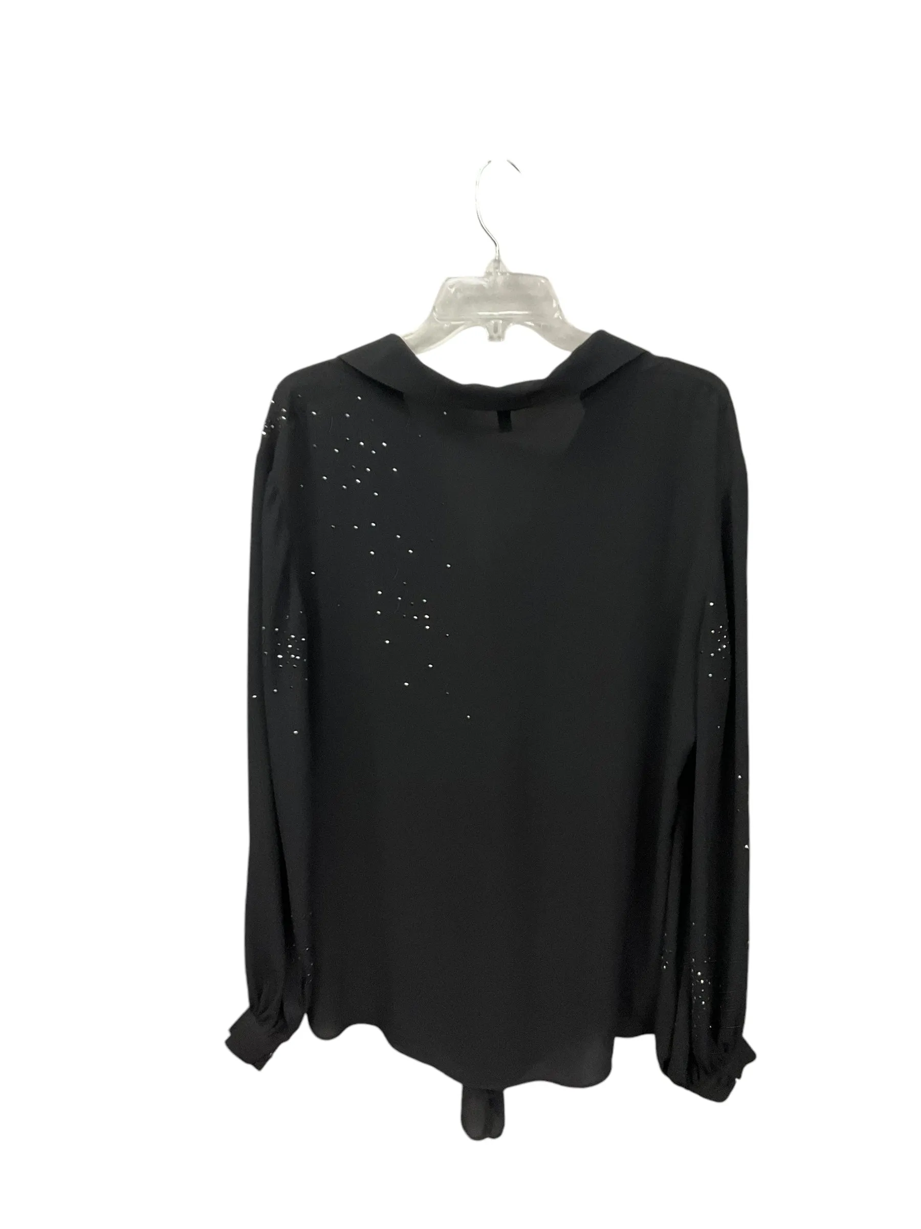 Blouse Long Sleeve By White House Black Market In Black, Size: M