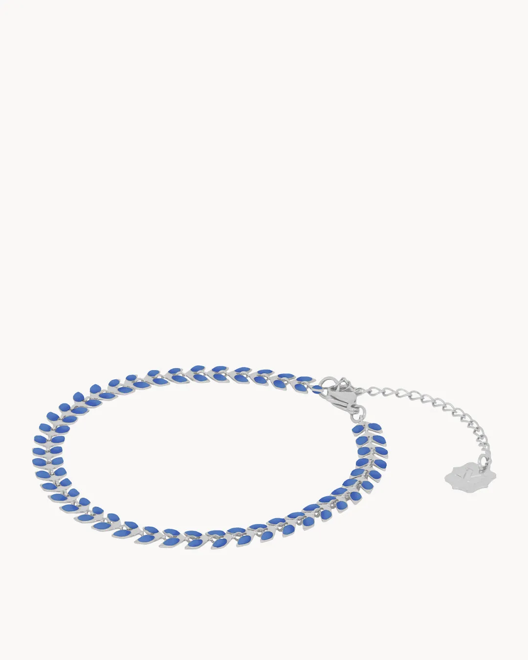 Blue Arrow Anklet, Silver