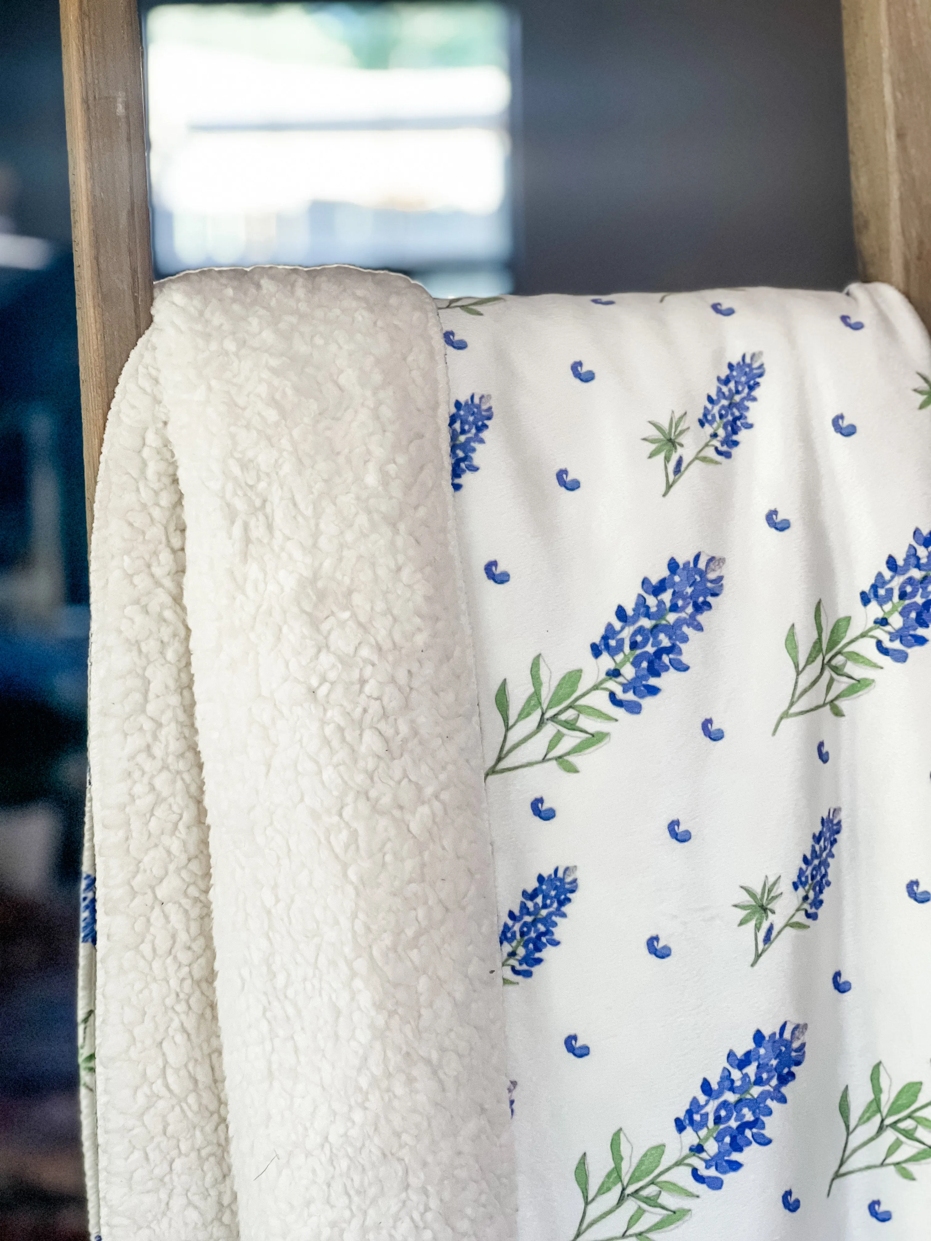 Bluebonnets Plush Throw Blanket 60x80