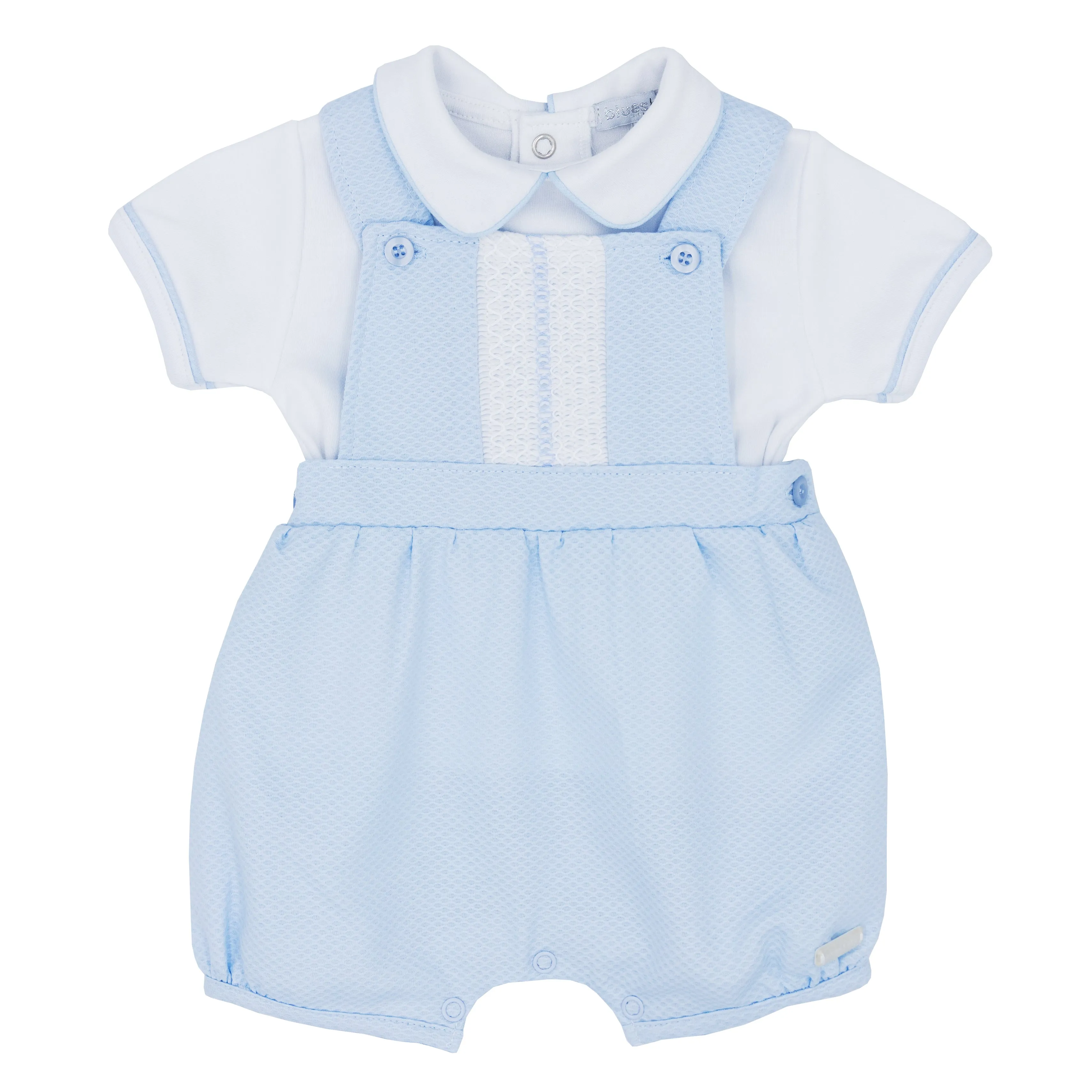 Blues Baby Boys Oristano Collection Blue Shortie Romper