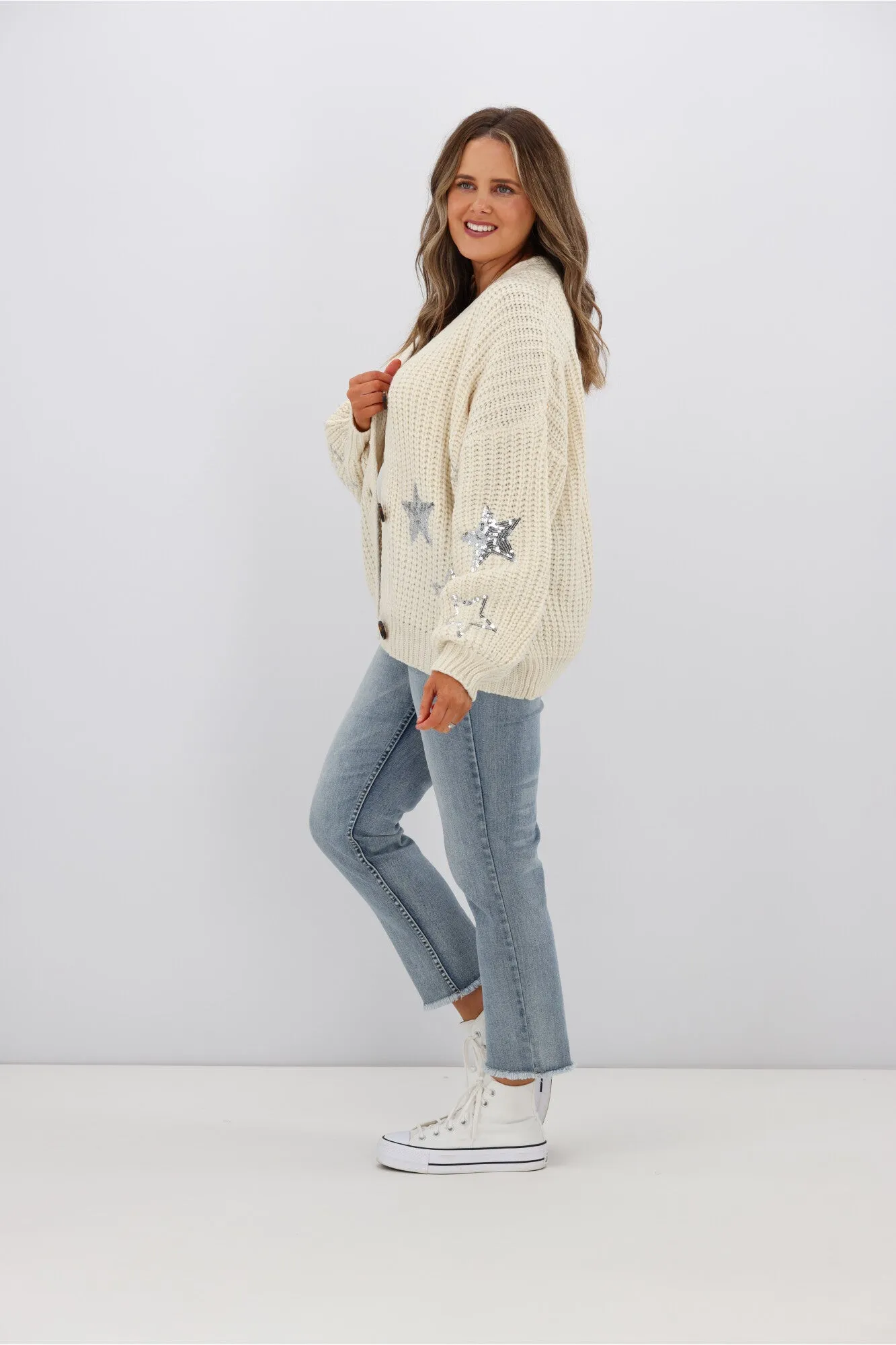 Boho Australia Alya Cardigan Milk Way