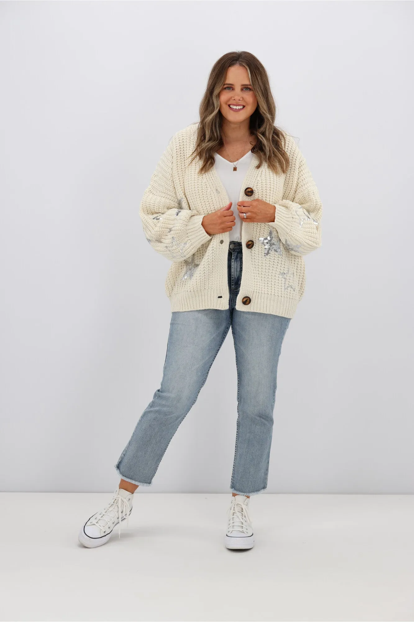 Boho Australia Alya Cardigan Milk Way