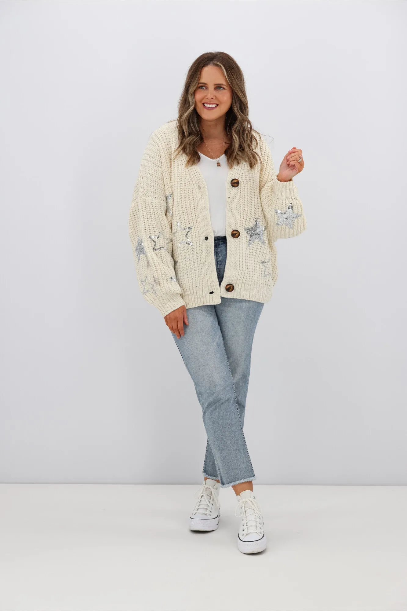 Boho Australia Alya Cardigan Milk Way