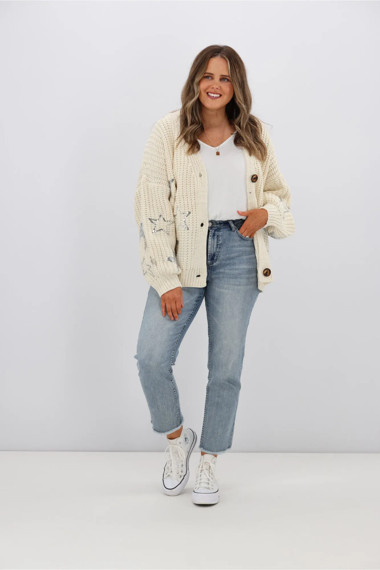 Boho Australia Alya Cardigan Milk Way