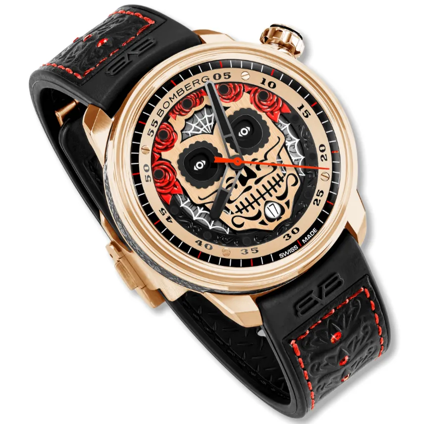 Bomberg Día De Los Muertos Men's Gold CT43APGD.26-3.11