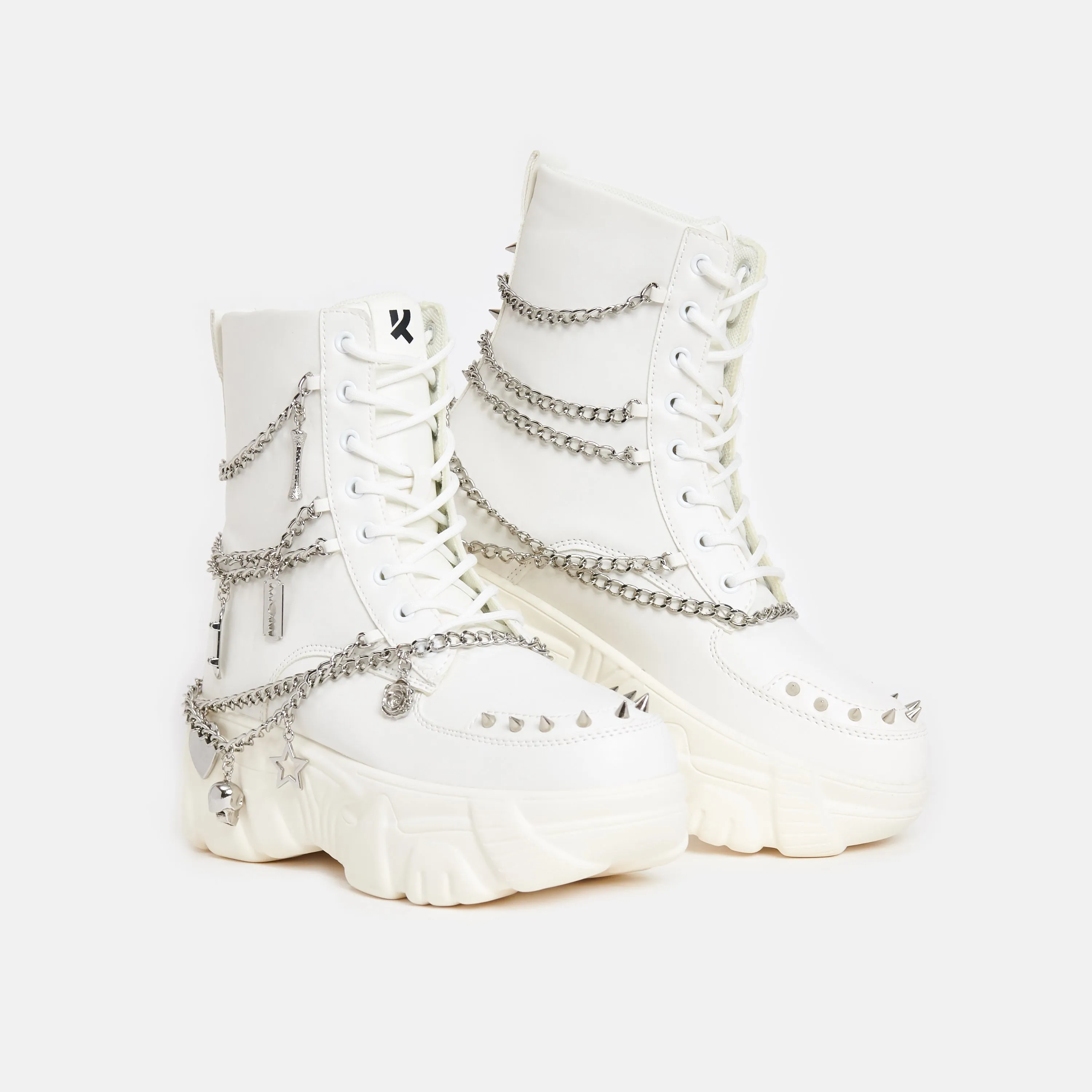 Boned Catch White Mystic Charm Boots