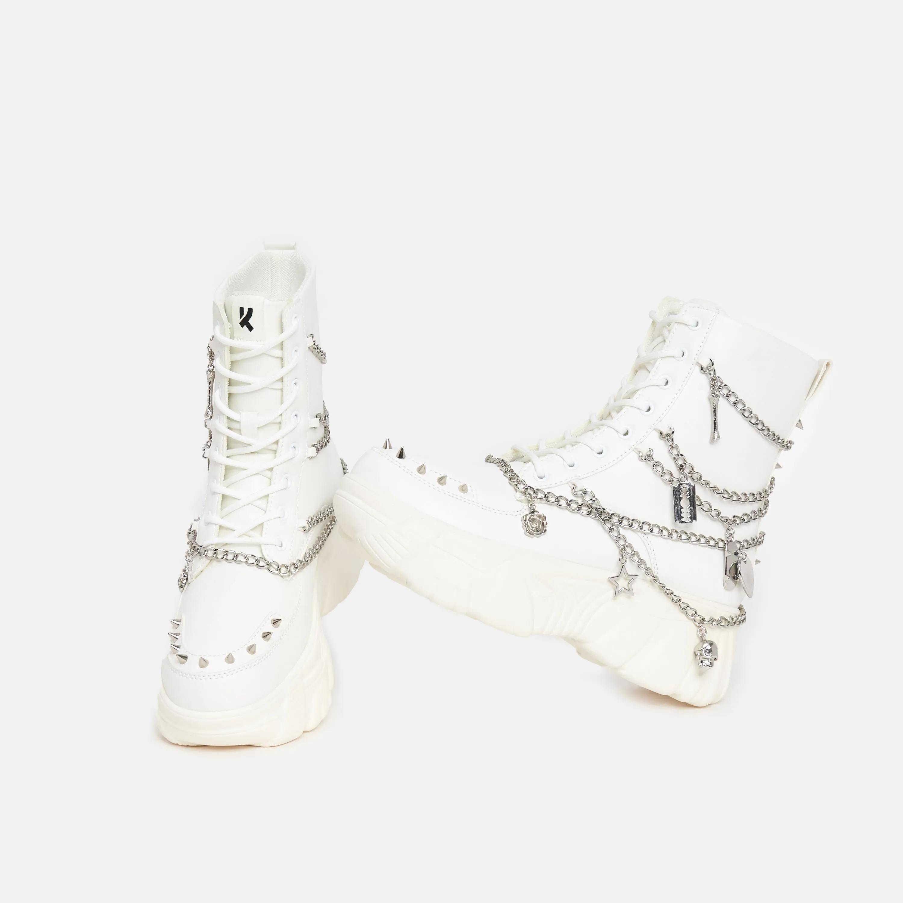 Boned Catch White Mystic Charm Boots