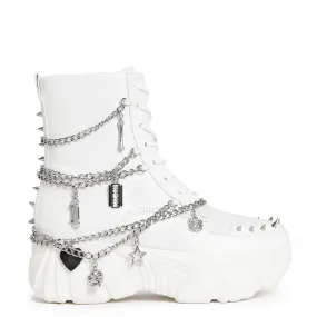 Boned Catch White Mystic Charm Boots