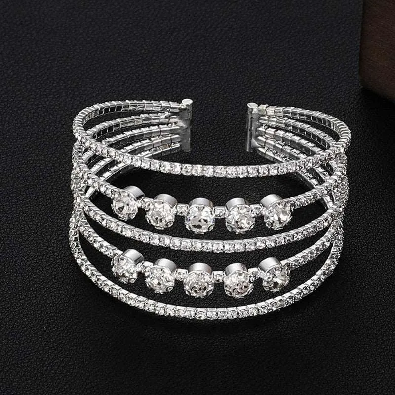 Bridal Accessories Temperament Full Diamond Elastic Bracelet