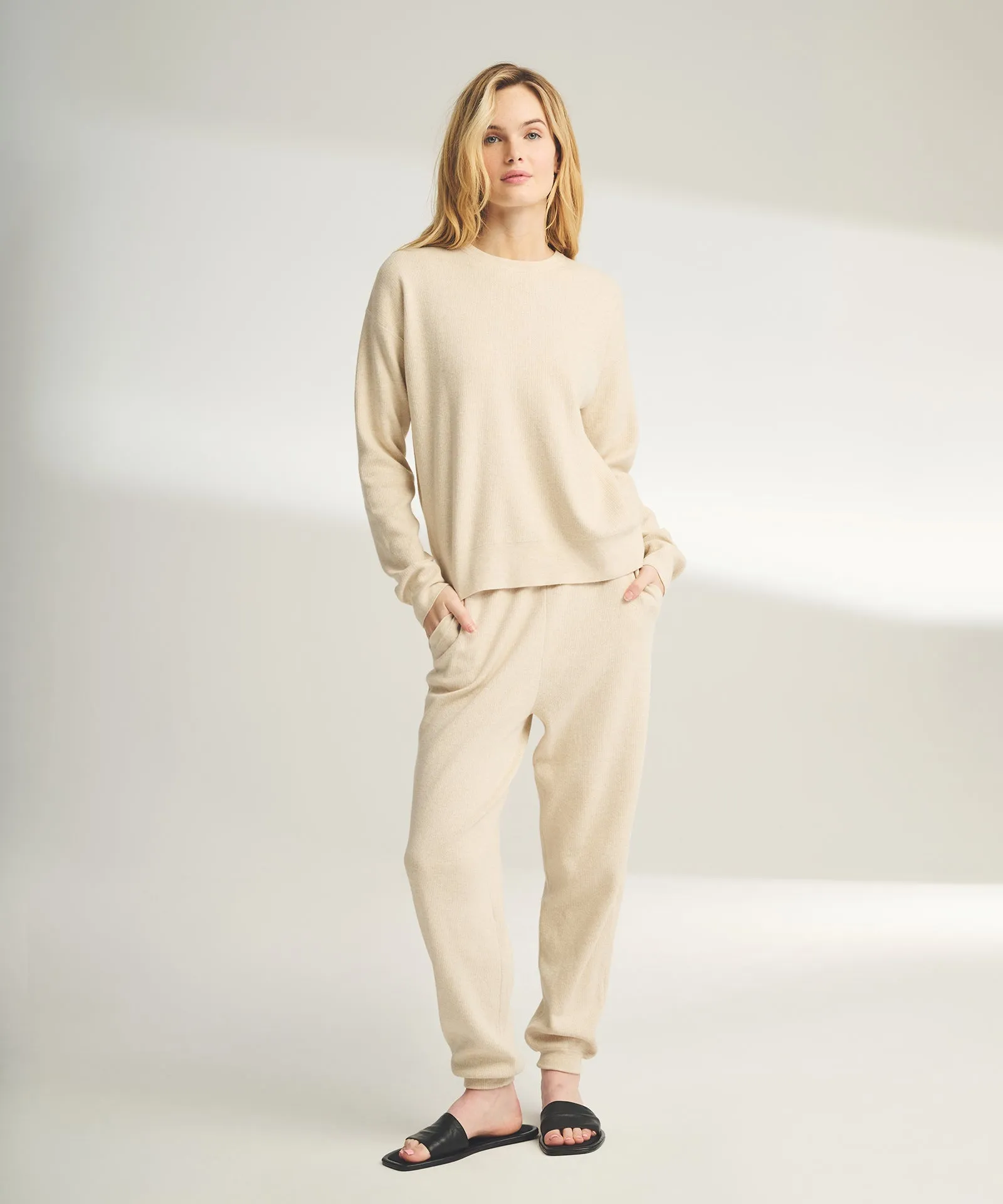 Café Cotton Cashmere Cropped Jogger