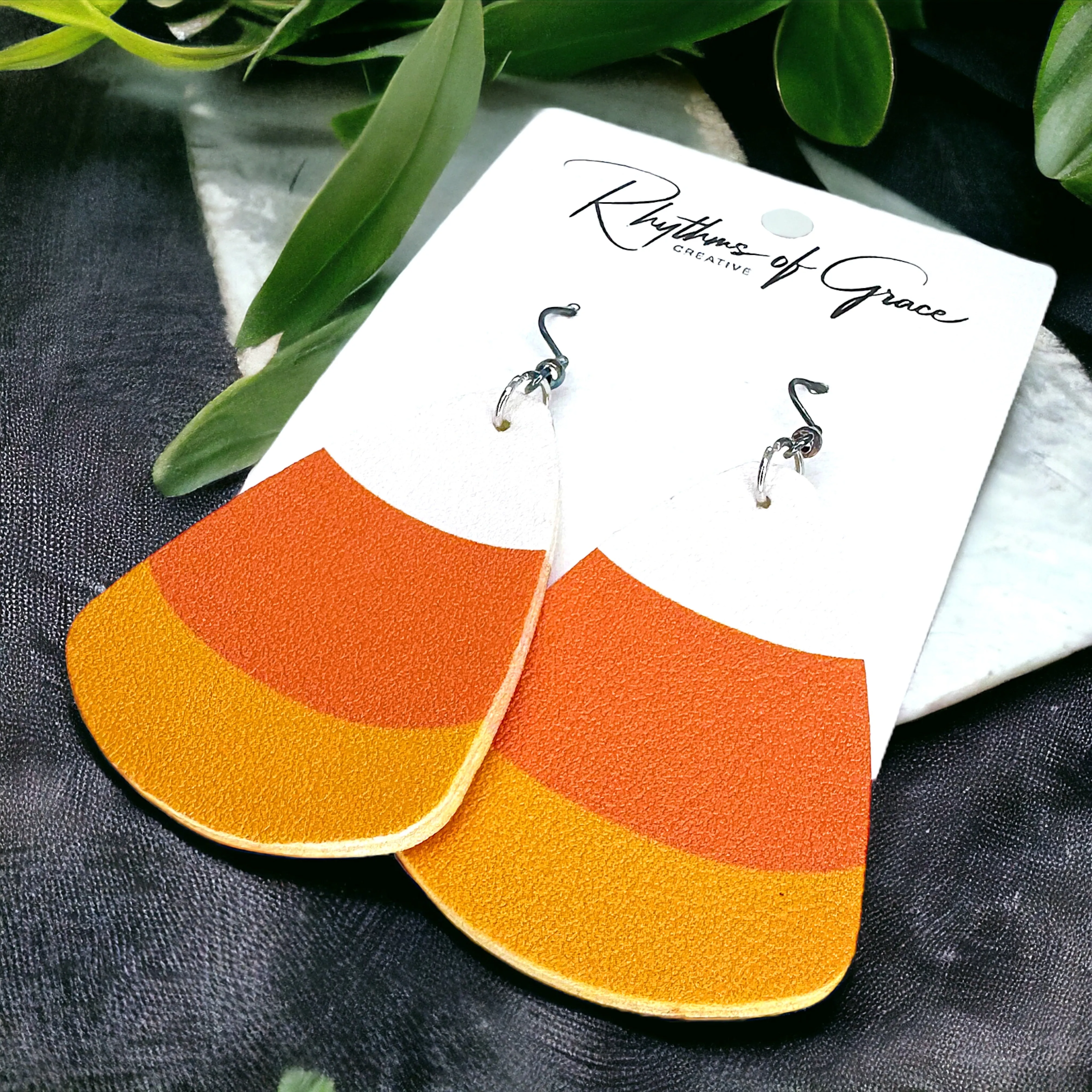 Candy Corn Earrings - Candy Corn Accessories, Halloween Accessories , Halloween Earrings, Not So Scary Halloween, Candy Earrings