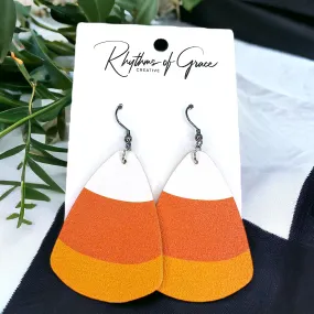 Candy Corn Earrings - Candy Corn Accessories, Halloween Accessories , Halloween Earrings, Not So Scary Halloween, Candy Earrings