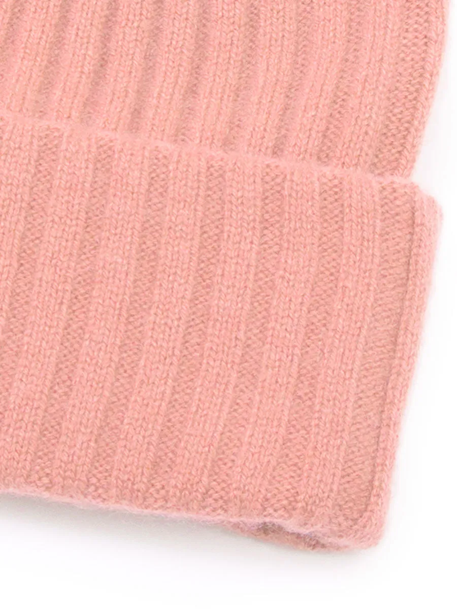 Cashmere beanie "Oda" - peachy pink