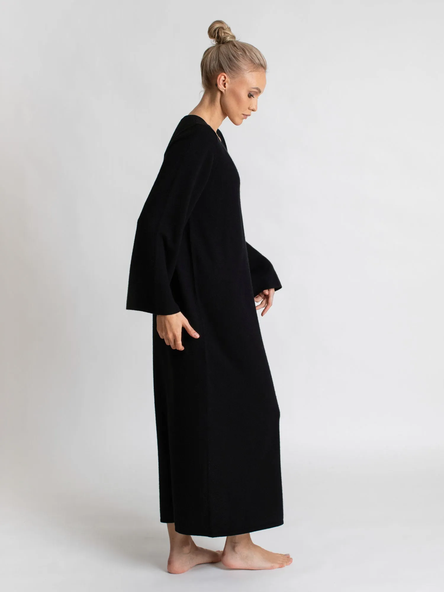 Cashmere dress "Bohéme maxi" - black