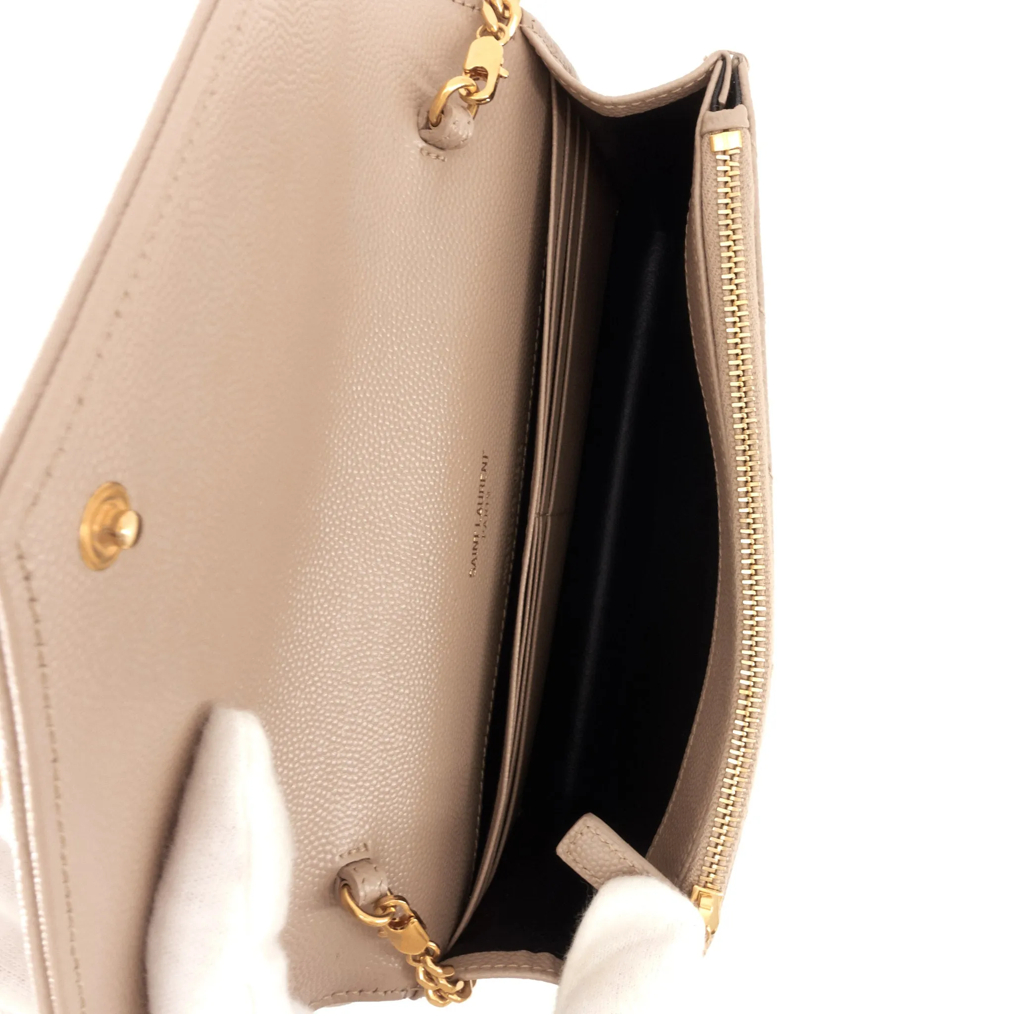 Cassandre Grain de Poudre Leather Wallet on Chain Bag