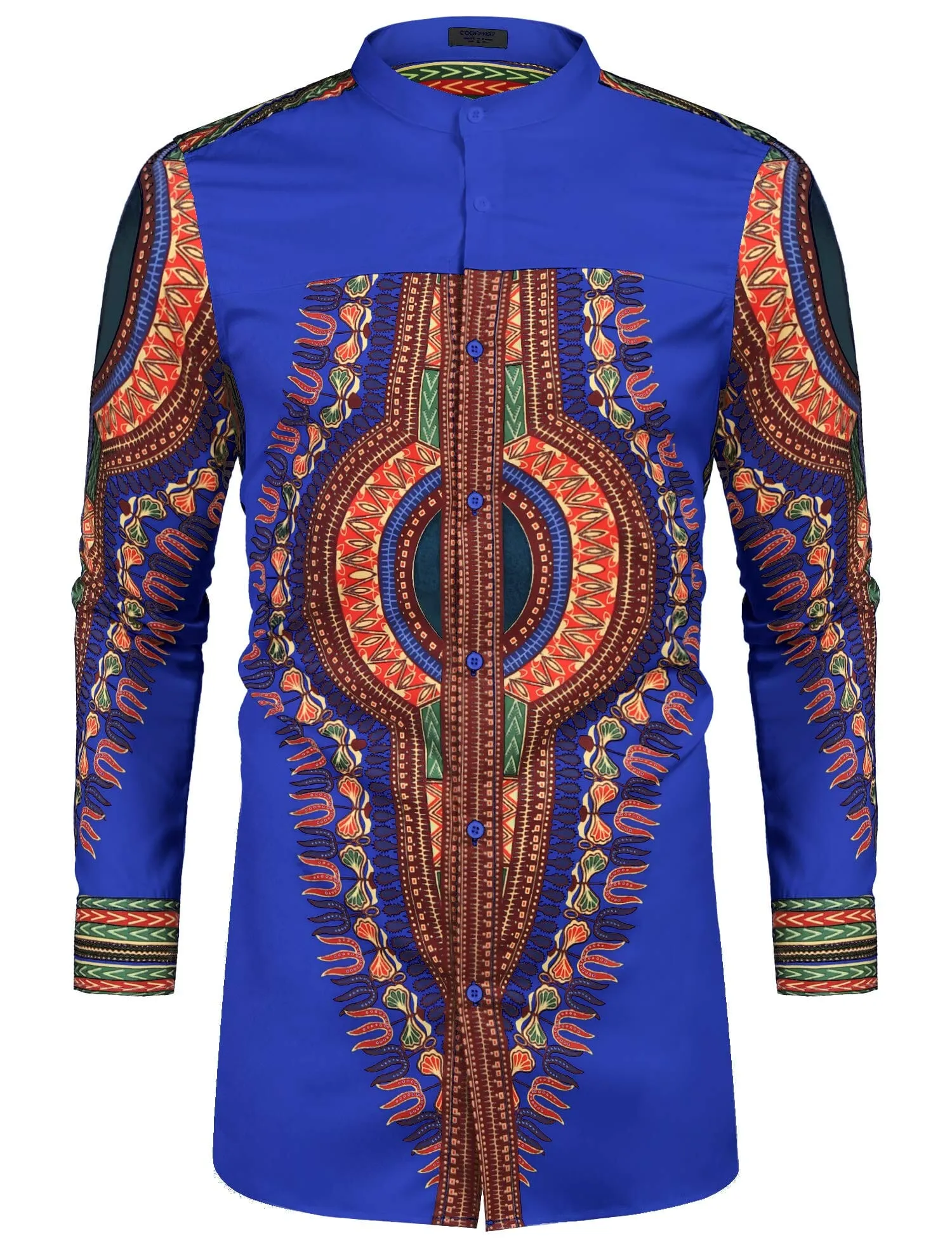 Casual Ethnic Graphic Long Shirt (US Only)